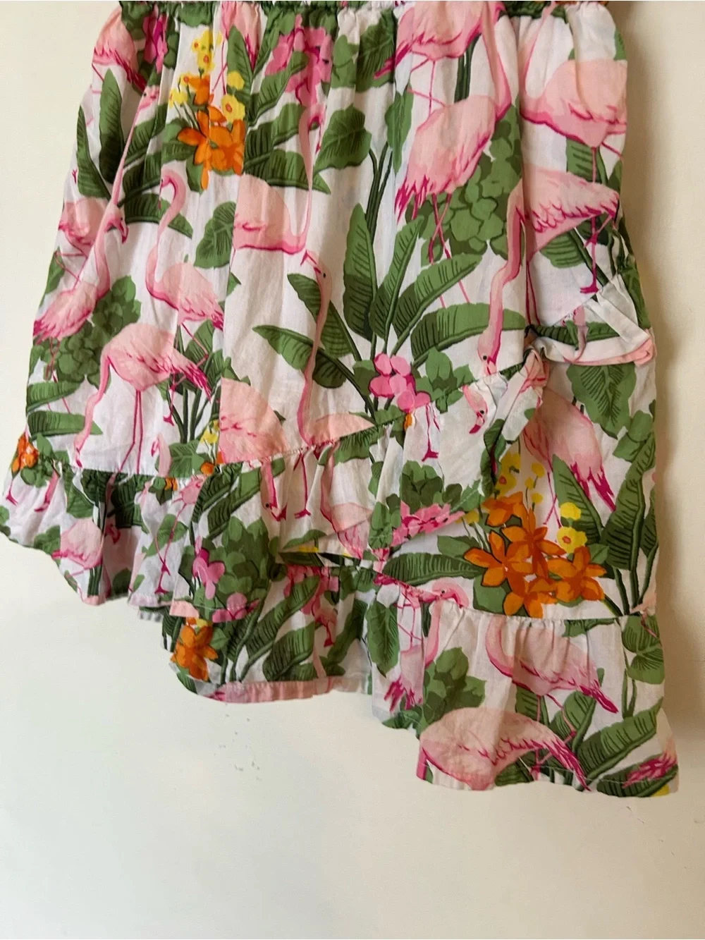 Janie & Jack Tropical Flamingo Ruffle Sundress Size 6